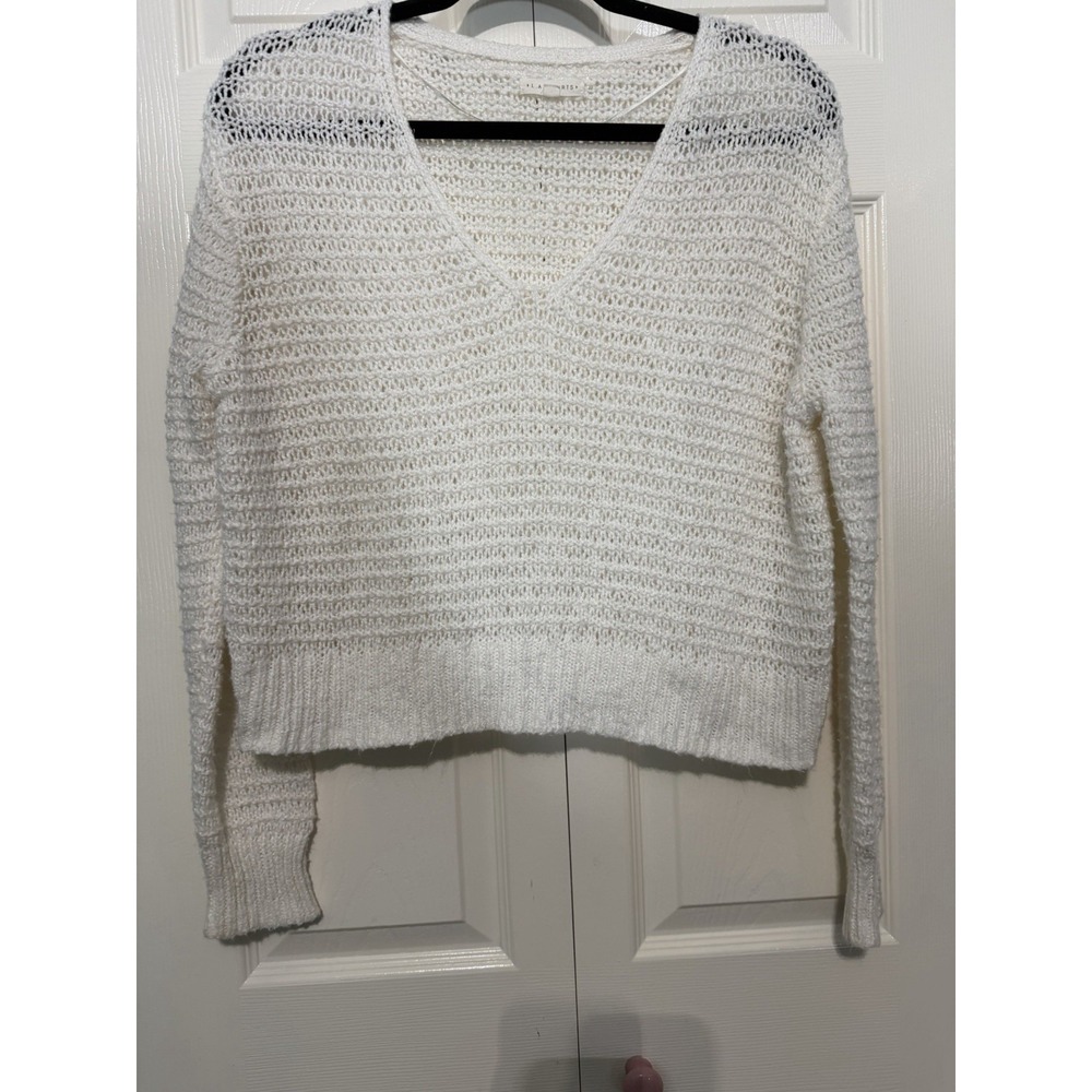 La Hearts Women's‎ Pullover White Sweater Size XS